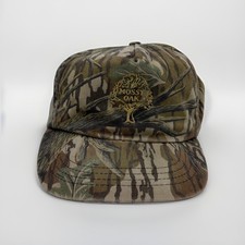 Mossy Oak Hat Treestand Camo Snapback Cap Vintage 90s Hunting Bottomland picture
