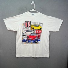 Vintage 1991 IMSA Camel GT Racing Porsche Nissan Toyota White T-Shirt Size XL picture