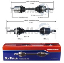 SurTrack Pair Set of 2 Front CV Axle Shafts For Ford Taurus Mercury Sable Auto picture