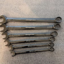 Never Used Snap On Tools Combination Wrench Set 6 Pieces Black DLC Standard picture