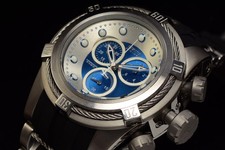 Invicta Mens Reserve BOLT ZEUS 53mm SWISS Chronograph Dial Black/Steel Watch picture