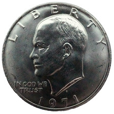 1971 D US Mint Eisenhower Dollar Coins BU/Unc/Uncirculated picture