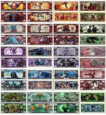 Super Heroes and Villains Set of 20 - Million Dollar Novelty Notes +Free Sleeves picture