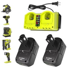 2 Pack 18V 8.0Ah Battery & Dual Charger Kit for Ryobi 18 Volt One+ Batteries picture