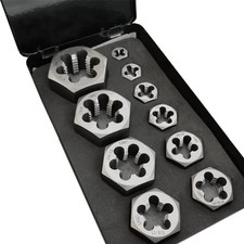 KLOT 10pcs/Set Carbon Steel Hex Die Nut 1/4 5/16 3/8 7/16 1/2 9/16 5/8 3/4 7/... picture
