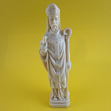 Vintage Saint Patrick religious statue Mid-Century made of alabaster composite picture