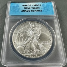 2005 Silver Eagle ANACS MS69 (90935) picture