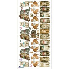 Violette Stickers Rows of Cats Sticker Sheet Cat Kitten Journal Scrapbook Crafts picture