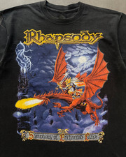 Rhapsody of Fire VTG Style Tee Shirt Black Unisex Size S-5XL 1P0614 picture