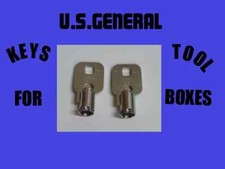 U.S. GENERAL SET OF TWO KEYS 0503 TUBULAR TOOL BOX REPLACEMENT KEY  picture