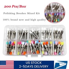 200pcs Mixed Dental latch type prophy polishing brush flat tapered Brushes picture