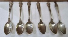 Antique Sterling Silver Spoons - Monogrammed Dates- 158 Grams STERLING picture
