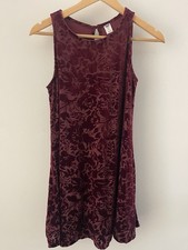 Vintage 90s Whimsygoth Burnout Velvet Skater Dress – Size XS Indie Skater Dress picture