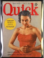 CGC 7.0 ~ June 1952🔥DOROTHY DANDRIDGE🔥1st Cover QUICK Magazine ~ TOP POP🔥 picture