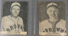 2 Scarce Orig 1947 Tip Top Bread Baseball Cards St. Louis Browns American League picture