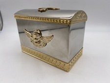 Elegant Metal Ortxodox Baptismal Box with Exquisite Detailing 4.33