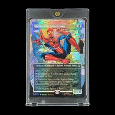 SPIDER-MAN RARE RAINBOW FOIL HOLO CARD 2025 MTG Borderless Spectacular - Marvel picture