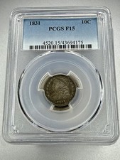 1831 Capped Bust Dime 10C PCGS F15 Early US Silver picture