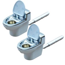 2PCS Cool Toilet Smoking Pipe Bowl Durable Smoke Cigarette Tobacco Cigar Collect picture