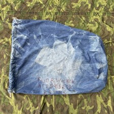 1940s Vintage WWII US Navy Military Indigo Denim Barracks Bag Airman Stencil picture