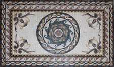 Greco Roman Marble Mosaic Floor Tile Art picture