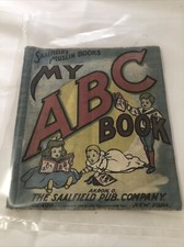 Antique 1904 Saalfield Muslin My ABC Cloth Book picture