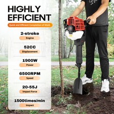 52CC 2Stroke Gas Powered Excavator Portable Tree Digger Garden Shovel Pit Digger picture