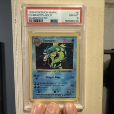 1999 POKEMON BASE SET SHADOWLESS #6 GYARADOS-HOLO PSA 8 picture