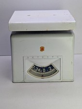 Vintage Detecto 25 lb Metal Kitchen Countertop Scale White USA Farmhouse Decor picture
