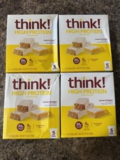4 boxes - 20 bars think High Protein Lemon Delight Bars 2.1 oz each May 2027 picture