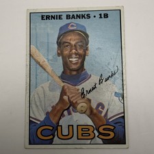 1967 Topps #215 Chicago Cubs HOF Ernie Banks Baseball Card VG picture