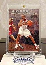 ALLEN IVERSON 1999-00 SkyBox Metal #36 76ers HOF ICONIC 90s FOIL 🔥 picture