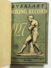 RARE Vintage 1927-1928 Everlast Boxing Record Book Hardcover Bound Multi-Year picture