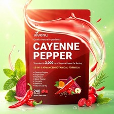 Cayenne Pepper Softgels 3000mg, 12-in-1 Heart & Circulation Support 240 Capsules picture
