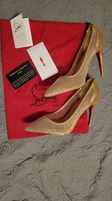 CHRISTIAN LOUBOUTIN Follies Strass Sheer Crystal And Glitter Pumps 38 picture