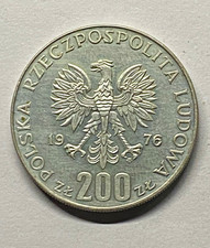 Poland 1976 200 Złotych Silver Coin 0.625 KM#96 XXI Olimpiada picture