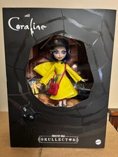 Monster High Skullector Coraline Collectible Doll Yellow Raincoat w/ Cat NEW picture
