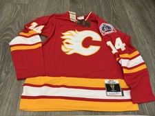 Mitchell & Ness Calgary Flames Jersey 1989 Stanley Cup #14 Fleury Men’s Large picture