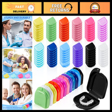 120 Pcs Multicolored Dental Retainer Cases with Holes - Denture & Mouth Guard Co picture