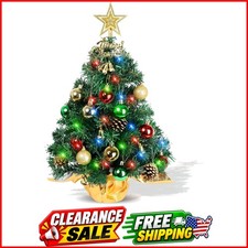 AGIRL Small Christmas Tree with Lights,22 in Mini Tabletop Tree Desk Decor picture