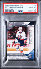 Graded 2025 Topps Now Matthew Schaefer #110 Rookie RC Card PSA 10 picture
