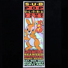 Ultra Lame Fest — Seaweed — Pond — Sub Pop — 92 — Frank Kozik — #239/500 — 11x35 picture
