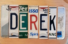 Real License Plate Letters & Numbers (Middle Cut) – Metal Craft Pieces for Signs picture