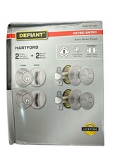 Defiant Hartford 2 Deadbolts & 2 Keyed Entry Door Knobs 1008 974 320 picture