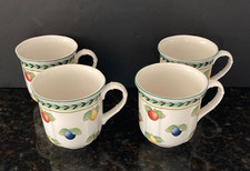 Villeroy & Boch Set of 4 French Garden Fleurence Porcelain Coffee Mugs/NEW picture