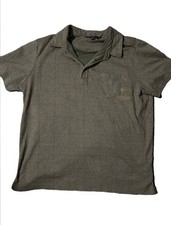 Polo by Ralph Lauren Men’s 2XL Brown/Tan Houndstooth Pima Cotton Polo picture
