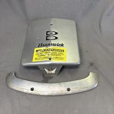 Vintage Brunswick Gold Crown metal Bowling Alley Ball RETURN COVER + Floor Trim picture