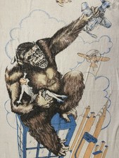 Vintage Large 1970's King Kong Beach Towel Fringe 48