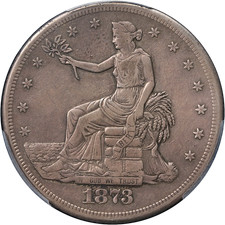 1873-S Trade Dollar PCGS VF Details Great Eye Appeal Strong Strike picture