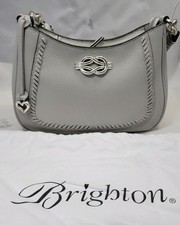 Brighton Shoulderbag  Fletcher Interlock Harmony Gray BNWT & Warranty Card picture